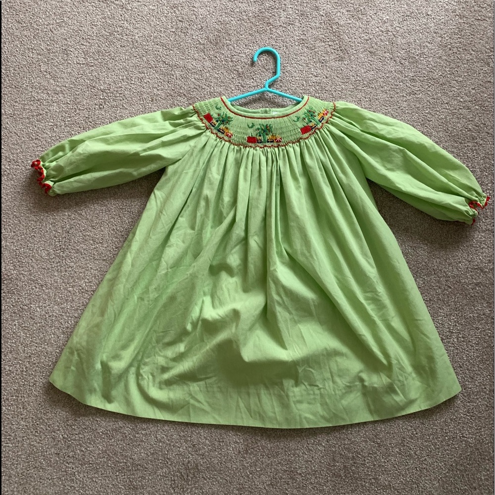 4T Smock dress Christmas Themed